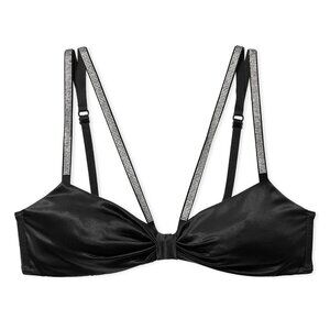 New! Victoria’s Secret Very Sexy Black Shine Bow Bralette 3145